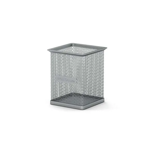 Erichkrause Compass Classic Portalapices Cuadrado 80×80×95Mm - Acero Inoxidable Calado - Color Plata