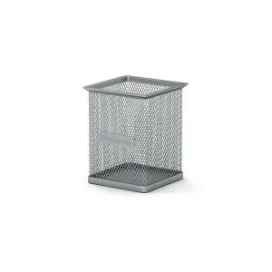 Erichkrause Compass Classic Portalapices Cuadrado 80×80×95mm - Acero Inoxidable Calado - Color Plata