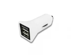 CARGADOR DE COCHE APPROX 2 USB 5V/3,1 AH COLOR BLANCO APPUSBCAR31W