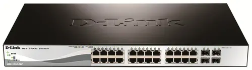 D-Link DGS-1210-28P/E Switch Semigestionable 24 Puertos Giga PoE 193W + 4 Puertos Giga Combo