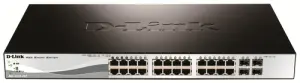 SWITCH SEMIGESTIONABLE D-LINK DGS-1210-28P/E 24P GIGA (24P POE 193W) + 4P GIGA COMBO RACK