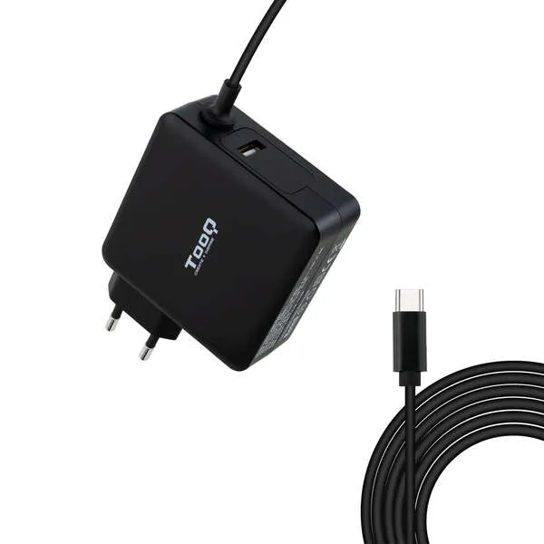 Tooq Cargador Universal Para Portatil 90W Usb-C - Compatible Con Pd - Cable De 1.80M