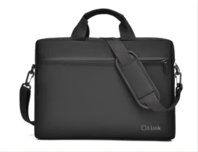 L-Link Maletín Para Portátil Hasta 14" Con Bolsillo Exterior Repelente Al Agua - Negro
