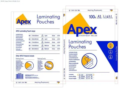 Fellowes Apex Pack de 100 Fundas para Plastificar A3 Brillo 75 Micras
