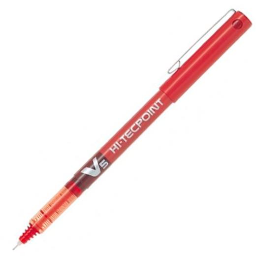 Pilot Roller Tinta Líquida V-5 Hi-Tecpoint Rojo