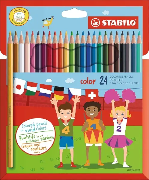 Stabilo Color Pack Con 24 Lapices De Colores - Mina De 2.5Mm - Ideal Para El Colegio - Colores Surtidos