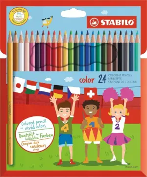 Stabilo Color Pack 24 Lápices de Colores Mina 2.5mm Colores Surtidos