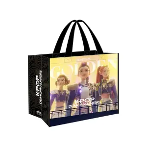 Safta K-Pop Demon Hunters Bolsa Reutilizable 36L Polipropileno Negro 45x40x20cm