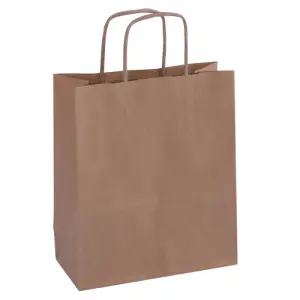 Apli Bolsa Con Asas Papel Kraft 18x8x21cm Marrón - 50 Unidades