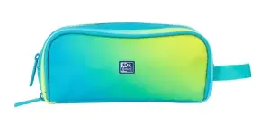 Oxford Estuche Portatodo con 3 Cremalleras y Asa Lateral en Material Reciclado Electric Lime
