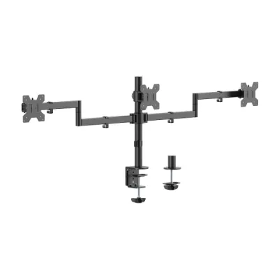 Aisens Soporte de Mesa Eco Giratorio e Inclinable para 3 Monitores 10Kg 13-27" Negro