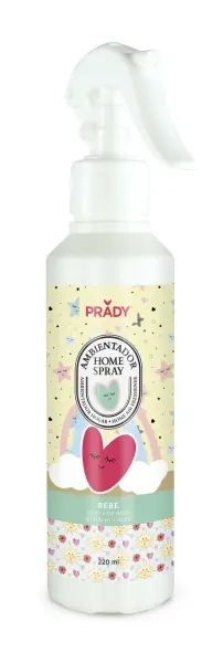 Prady Ambientador Home Spray Bebe - Frasco de 220 ml - Spray Pulverizador