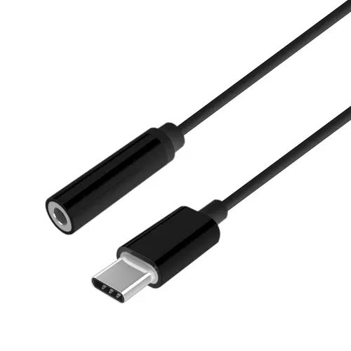 Aisens Conversor USB-C a Audio Estilo Apple USB-C/M - Jack 3.5 - 15cm - Negro