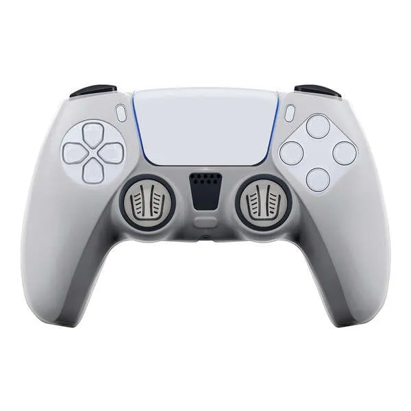 Fr-Tec Funda De Silicona Transparente + Grips Para Dualsense Ps5 - Proteccion Sin Alterar El Aspecto - Mejora El Agarre Y Evita Manos Sudorosas - Incluye Grips Para Joysticks - Color Gris