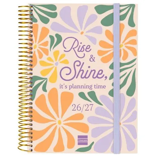 Finocam Agenda Secundaria Para Estudiantes Espiral 4º-155X212Mm 1Dp Shine Curso 2026-2027