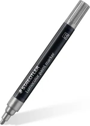 Staedtler Lumocolor 349 Marcador Acrílico Permanente 2.4 mm Plata Tinta Base Agua