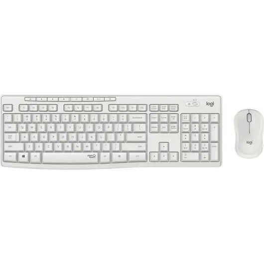 Logitech Mk295 Pack Inalambrico Teclado + Raton 1000Dpi 3 Botones - Teclas Y Botones Silenciosos - Uso Ambidiestro - Color Blanco