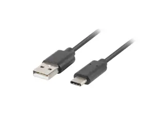 Lanberg Cable USB 2.0 0,5 m USB A a USB C Negro