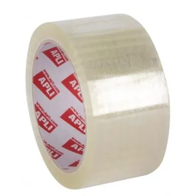Apli Precinto Premium Sin Ruido PVC Solvente 32 Micras 48mm x 66m Transparente