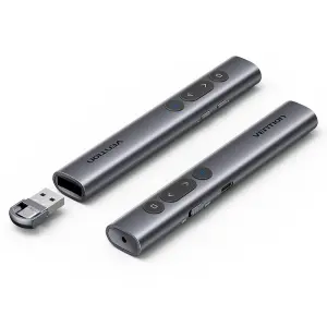 Vention Presentador Inalámbrico Bluetooth con Puntero Láser Verde, 50m, Recargable