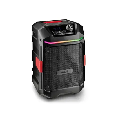 NGS Wild Bash Compact Altavoz Bluetooth 5.4 200W USB AUX IPX6 LED Negro