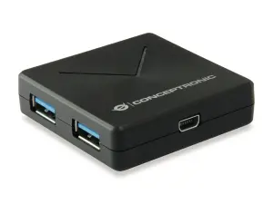 HUB USB 3.0 CONCEPTRONIC HUBBIES02B 4 PUERTOS USB 3.0 NEGRO
