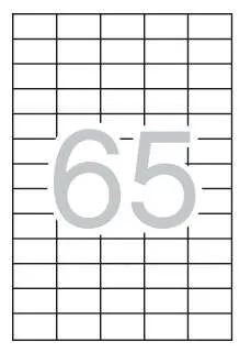 Apli Pack de 1.625 Etiquetas 38x21.2mm Adhesivo Permanente Color Blanco