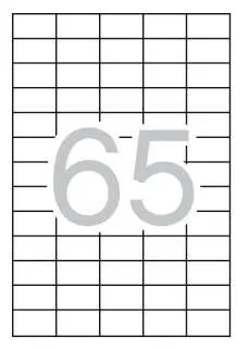 Apli Pack de 1.625 Etiquetas 38x21.2mm Adhesivo Permanente Color Blanco
