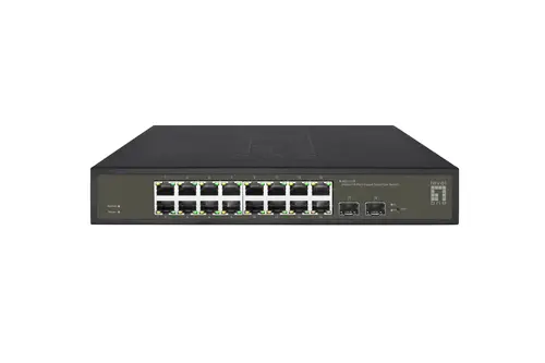 Switch Semigestionable Level One Hilbert 16P Giga + 2P Sfp Giga Carcasa Metalica