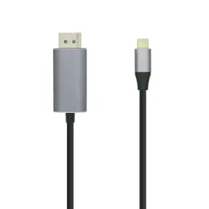 AISENS Cable Conversor USB-C a DisplayPort 4K@60Hz, USB-C/M-DP/M, Negro, 1.8m