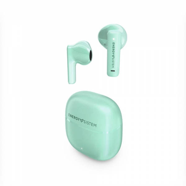 Energy Sistem Streetmusic Auriculares True Wireless - Bluetooth 5.4 - Graves Profundos - 20H Autonomia - Materiales Reciclados - Asistente De Voz Integrado - Color Verde