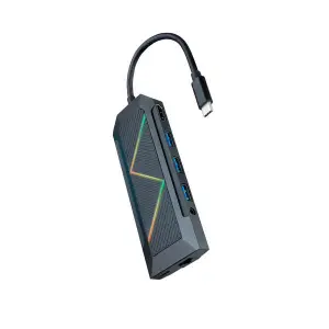 Nanocable Hub USB-C 3.0 9 en 1 con 3x USB-A, HDMI, RJ45, Audio 3.5mm, Lector SD/TF