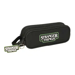Safta Portatodo Stranger Things - 2 Compartimentos con Cremalleras - Negro 210x60x80mm