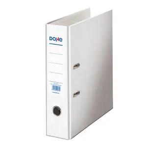 Dohe Archivador de Palanca Folio 70mm con Ollao, Rado y Tarjetero - Blanco