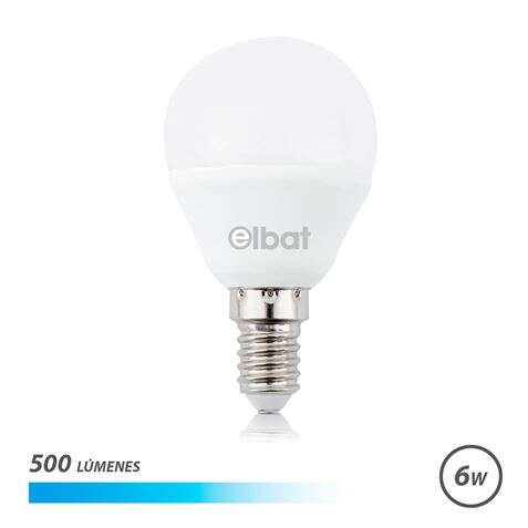 Elbat Bombilla Led G45 - 6W - 500Lm - E14 - Luz Blanca