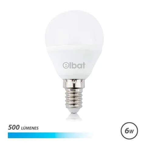 Elbat Bombilla Led G45 - 6W - 500Lm - E14 - Luz Blanca