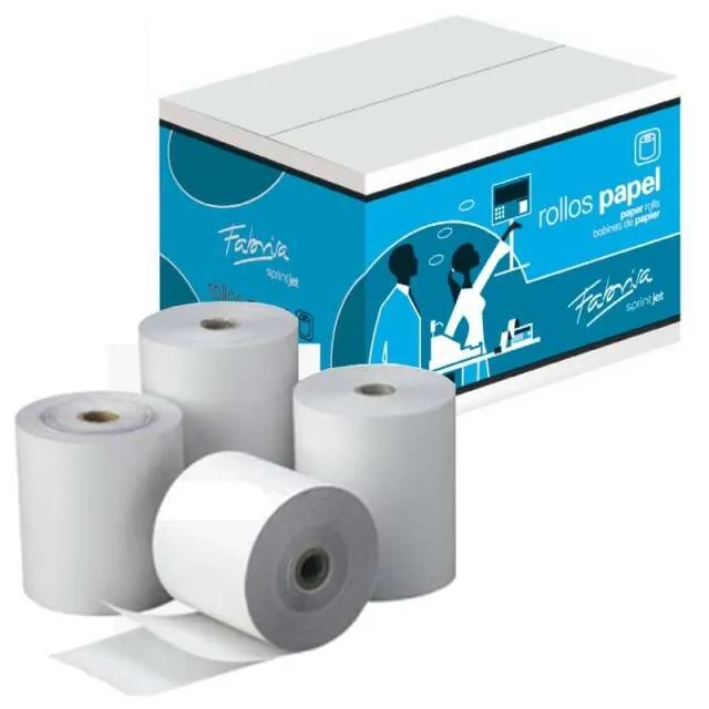Fabrisa Rollo Autocopiativo Papel Offset Alta Blancura 57gr/m2 75mmx65mm Mandril 12mm 10ud