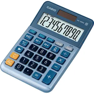 CASIO CALCULADORA DE OFICINA SOBREMESA AZUL MS-100EM