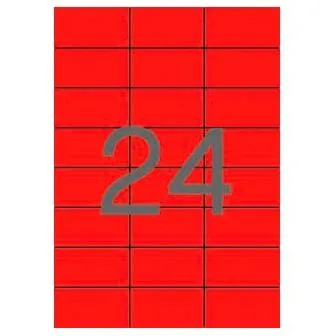 Apli Etiquetas Adhesivas 70X37mm Inkjet/Láser Rojas 24 X 20H