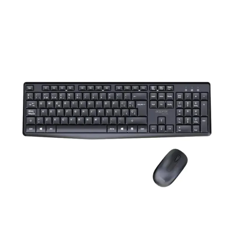 Approx Teclado y Mouse Inalámbricos APPMX420B 2.4GHz Multimedia Negro