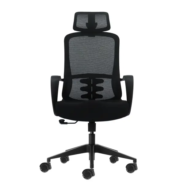 Oqonos Cherg 004 Silla de Oficina Ergonomica con Reposacabezas Ajustable y Respaldo de Malla