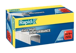 Rapid Super Strong Caja de 5000 Grapas 24/8+ Alambre Galvanizado Patilla 8,5mm