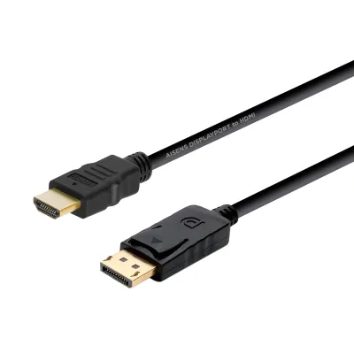 Aisens Cable Conversor Displayport A Hdmi - Dp/M-Hdmi/M - 2.0M - Color Negro