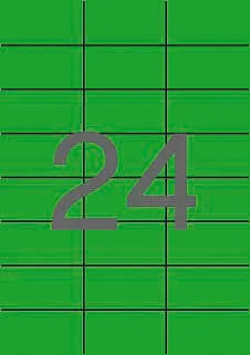 Apli Etiquetas Adhesivas 70X37mm Inkjet/Láser Rectas 24X20H Verde