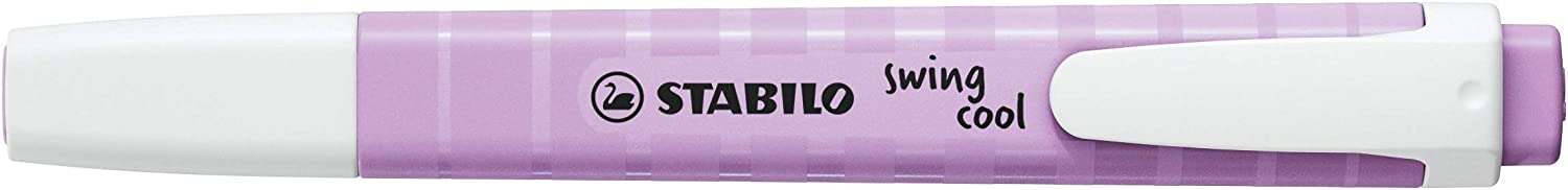 Stabilo Swing Cool Pastel Marcador Fluorescente - Cuerpo Plano - Punta Biselada - Trazo Entre 1 Y 4Mm - Tinta Con Base De Agua - Color Brisa Violeta