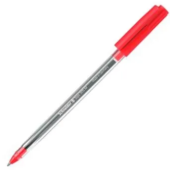 Schneider Bolígrafo Tops 505 M Cuerpo Transparente Tinta Roja Caja 50 Ud