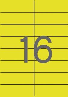 Apli Etiquetas Adhesivas 105X37Mm Inkjet/Láser C/Rectos 16 X 20H Amarillo Fluorescente
