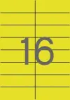Apli Etiquetas Adhesivas 105X37mm Inkjet/Láser Amarillo Fluorescente 16X20H