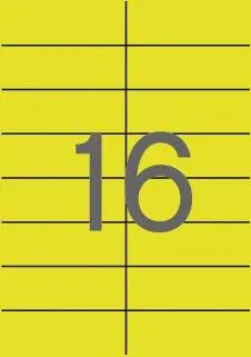 Apli Etiquetas Adhesivas 105X37mm Inkjet/Láser Amarillo Fluorescente 16X20H