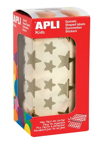 Apli Gomets Estrella 12,5mm y 19,5mm Rollos Oro
